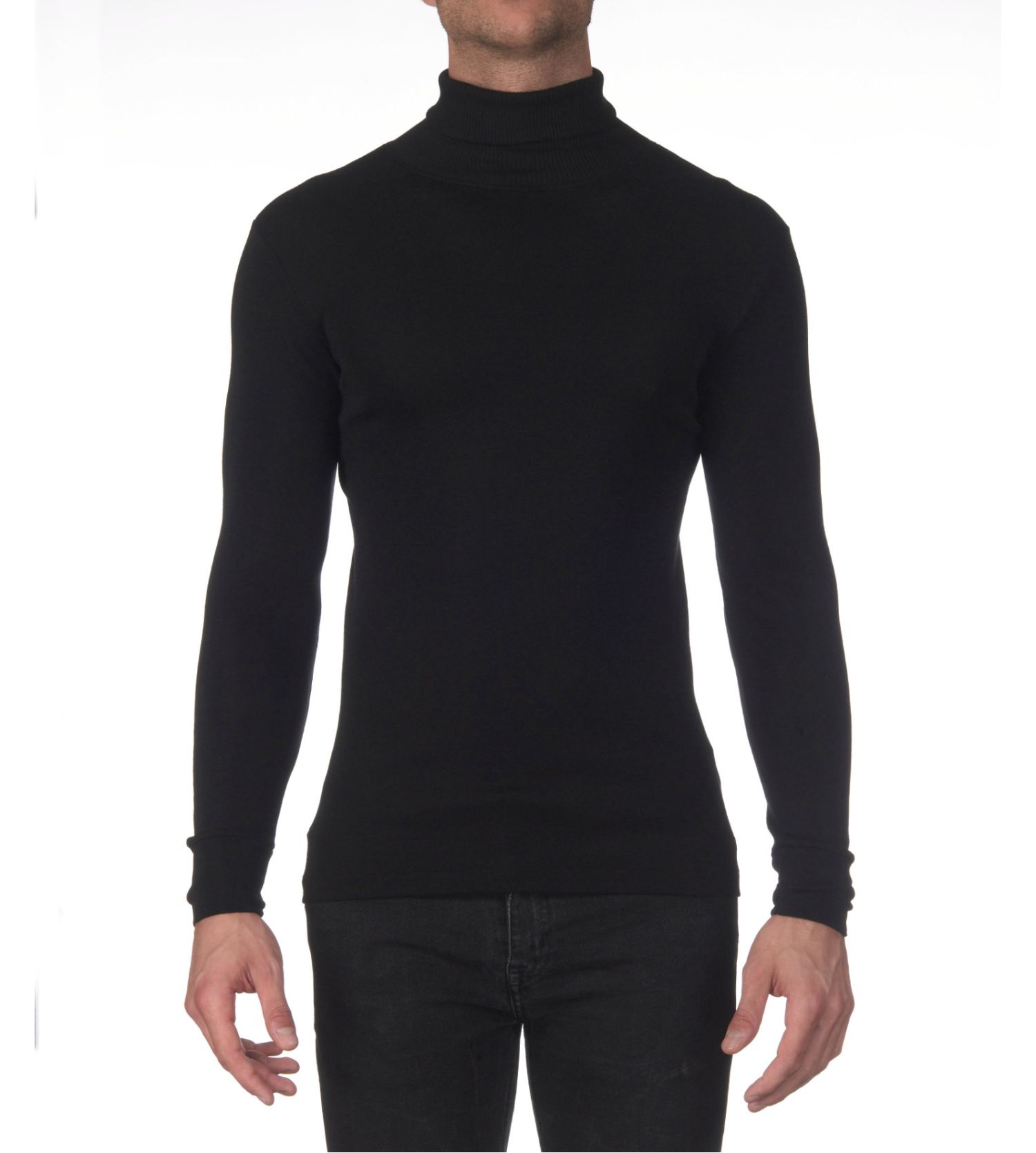 Le Sous-Pull Col Roulé en Soie, Homme Stature Standard