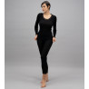 CHEMISE ML DENTELLE CALAIS NOIR NOIR