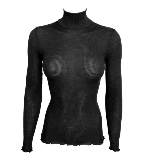 Sous pull Laine et Soie NOIR