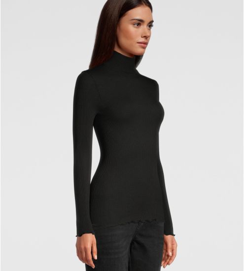 Sous pull Laine et Soie NOIR