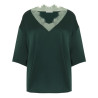 Top à manches longues Satin Secrets Vert Kolsaï