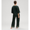 Top à manches longues Satin Secrets Vert Kolsaï