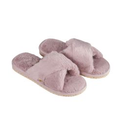 Pantoufles Femme avec fourrure Rose Pâle
