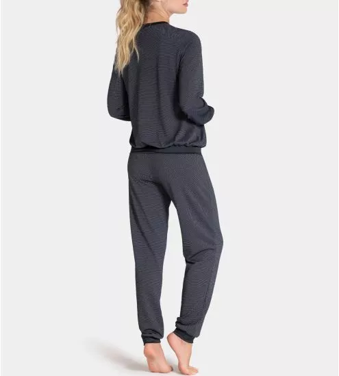 Pyjama Femme à manches longues Noir & Blanc