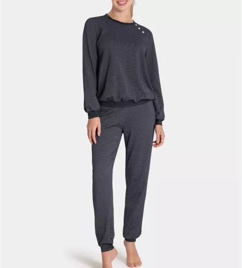 Pyjama Femme à manches longues Noir & Blanc