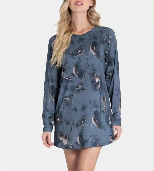 Liquette à manches longues Femme Bleu