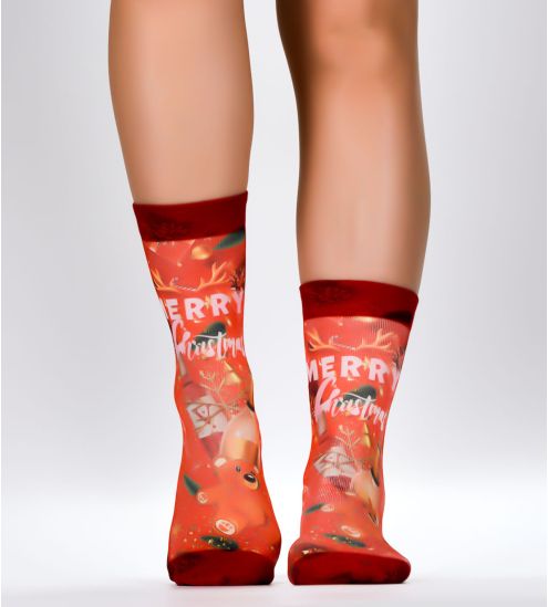 Weihnachtsfrau-Socken-Champ...
