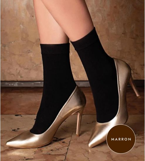 Soquettes 60% Laine Mérinos Marron