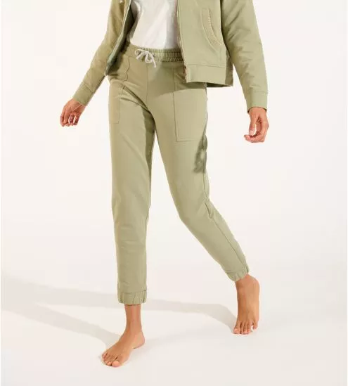 Pantalon jogging en coton Cozy Modelo Vert