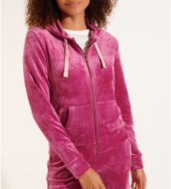 Veste zippée en velours Fresco Sealake Framboise