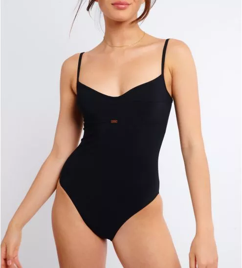 Maillot De Bain Une Pièce À Buste Froncé À Imprimé Floral, Maillots De Bain  Mignons Colorés À Col Carré Coupe Haute, Maillots De Bain Et Vêtements