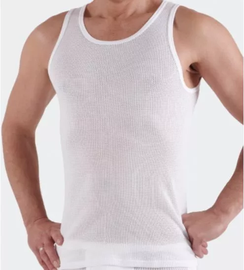Débardeur en maille filet Blanc