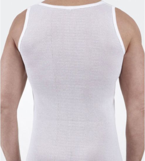 Débardeur en maille filet Blanc