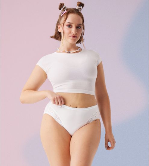Slip échancré Sloggi Romance BLANC 03