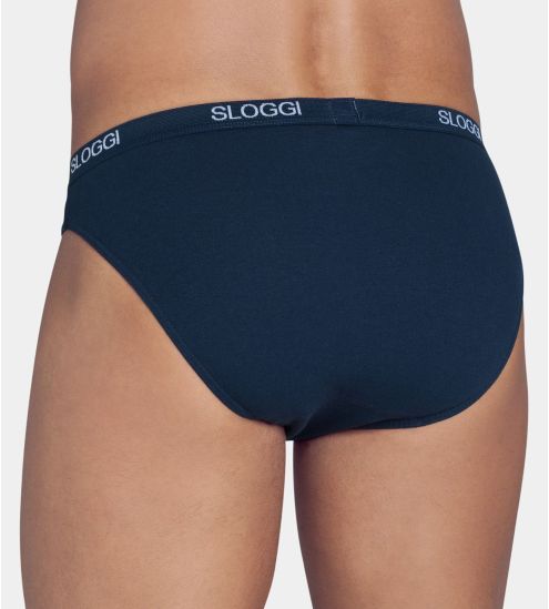 Slip Sloggi pour homme : mini Basic MARINE 80