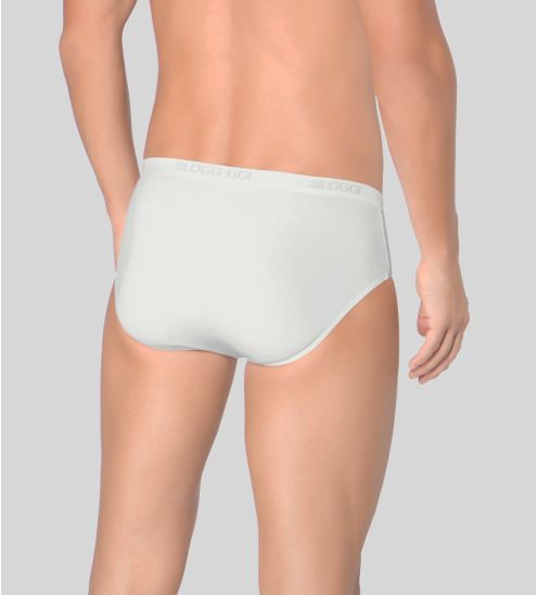 Slip Sloggi pour homme : Midi Basic BLANC