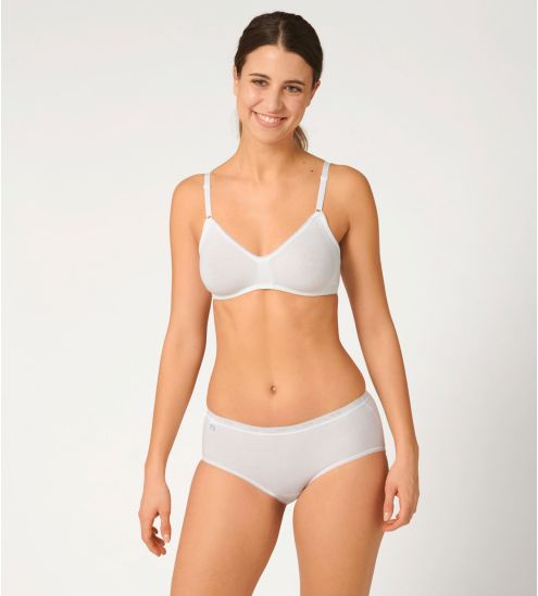 Lot de 4 Sloggi Basic+ Midi BLANC