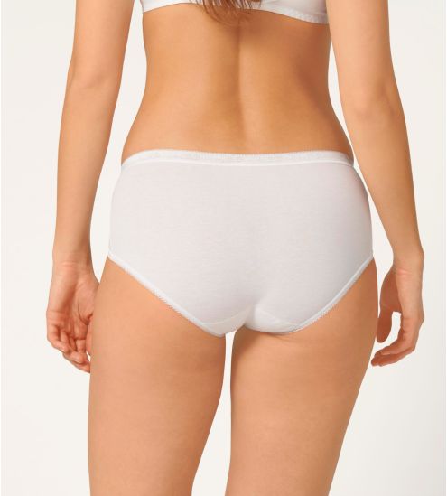 Lot de 4 Sloggi Basic+ Midi BLANC