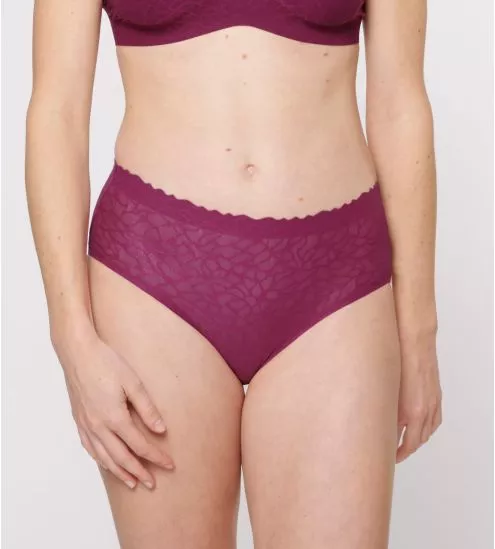 Culotte taille haute Zéro Feel Lace Wine