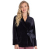 Pyjama Femme en velours Marine Pétrol