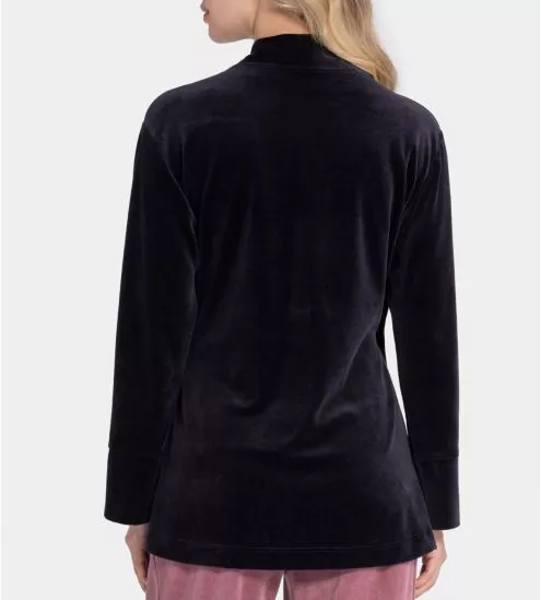 veste de Pyjama Femme en velours Marine Pétrol