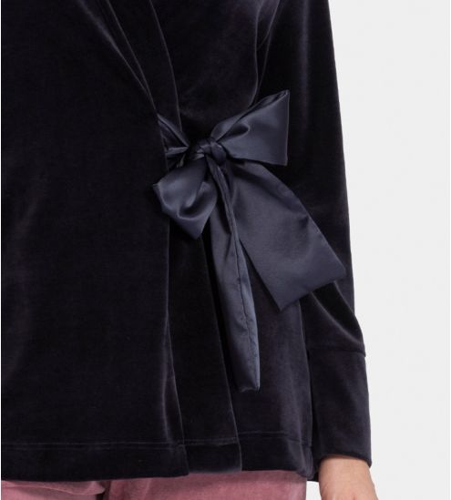 Pyjama Femme en velours Marine Pétrol