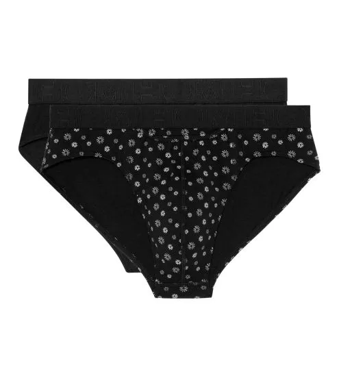 Lot de 2 slips mini Joan Black/ Black Print