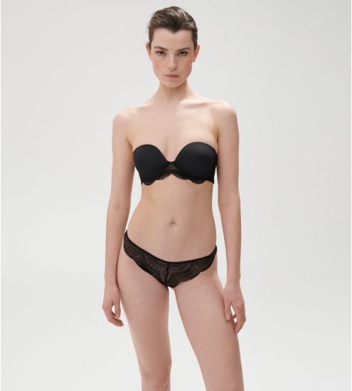 Tanga en dentelle Karma Noir 015