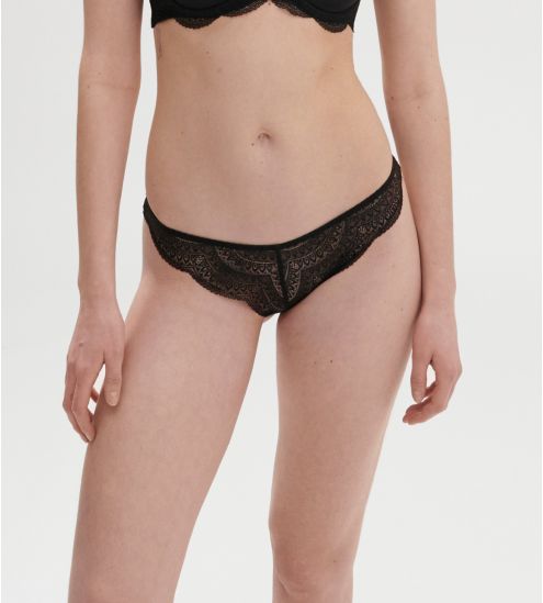 Tanga en dentelle Karma Noir 015