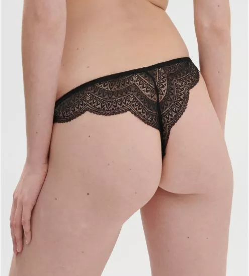 Tanga en dentelle Karma Noir 015