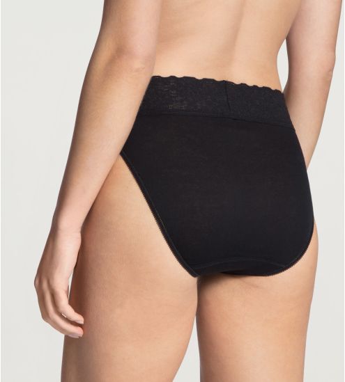 Slip en dentelle Calida pour femme NOIR 992