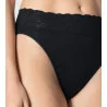 Slip en coton Classic Lycraspitze NOIR