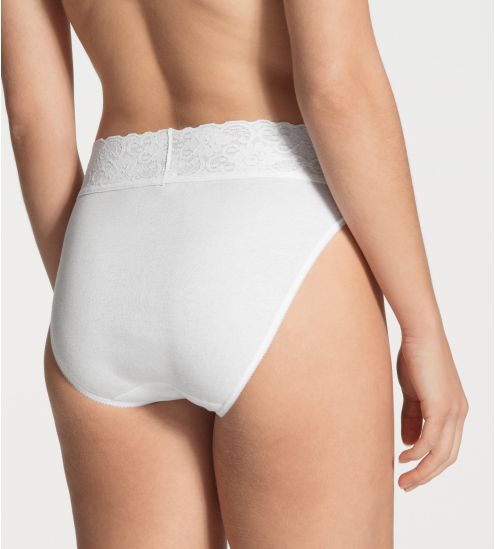 Slip en dentelle Calida pour femme BLANC 001