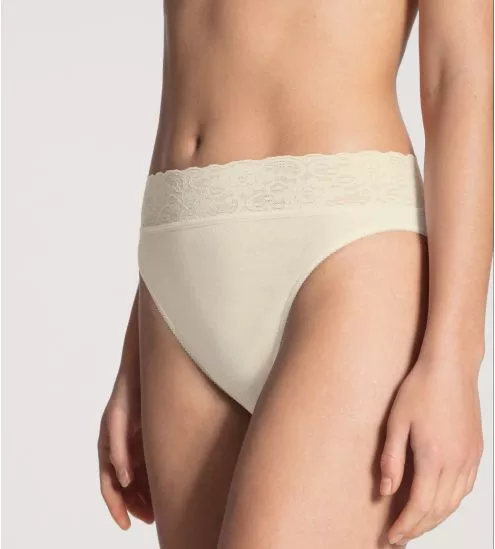 Slip en coton Classic Lycraspitze CHAMPAGNE