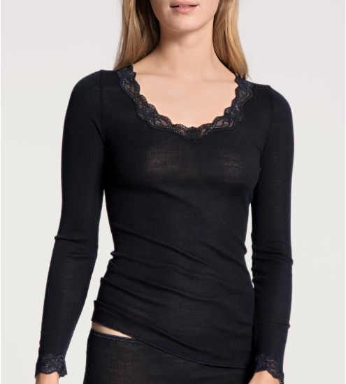 Chemise laine et soie NOIR 996