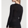 Chemise laine et soie Richesse Lace NOIR