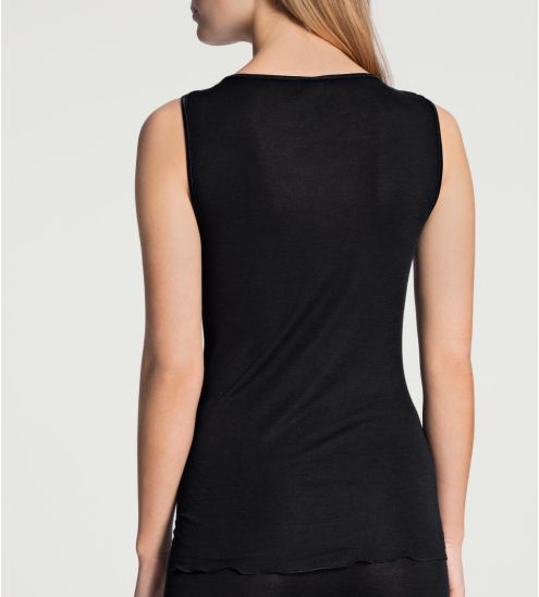 Top bretelles larges pour femme NOIR