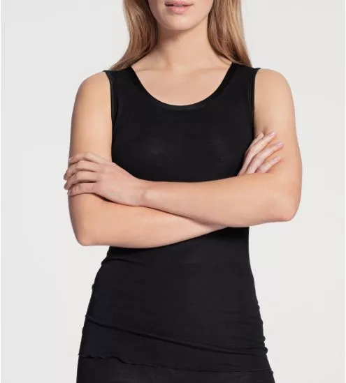 Top Laine et Soie True Confidence NOIR