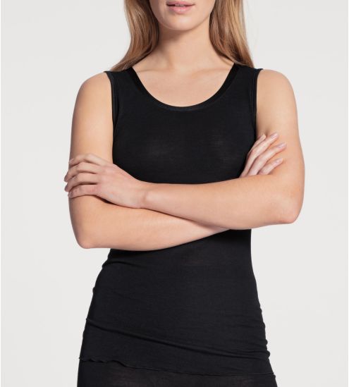 Top bretelles larges pour femme NOIR