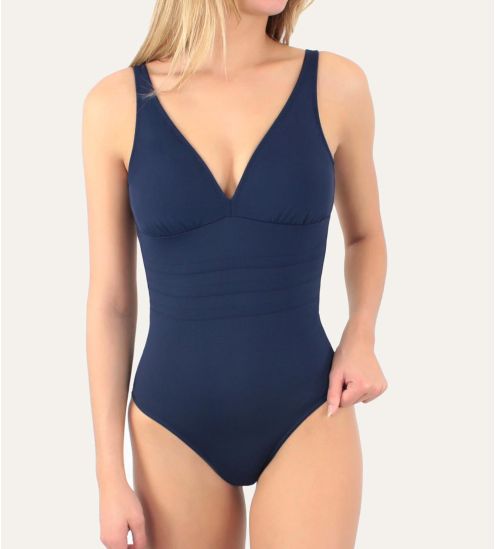 Maillot 1p coupé poitrine Addict BLEU NUIT