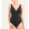 Maillot 1 pièce coupé sous poitrine Addict NOIR