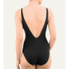 Maillot 1 pièce coupé sous poitrine Addict NOIR