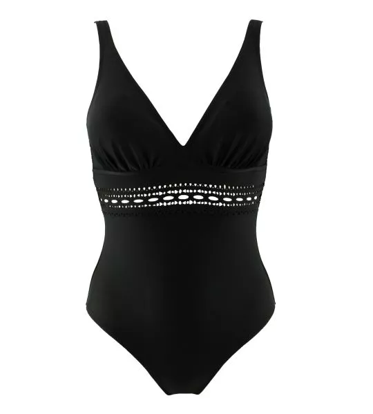 Maillot de bain coupé sous poitrine Darling NOIR