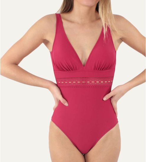 Maillot coupé sous poitrine Darling ROUGE 50
