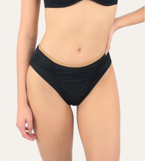 Slip de bain drapé Venezia Noir 70