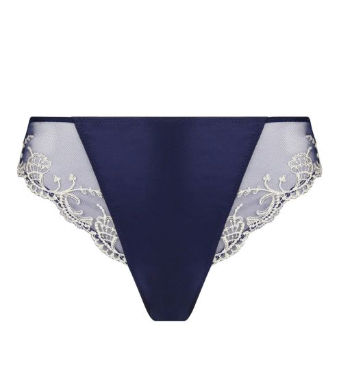 Slip fantaisie Splendeur Soie MARINE OR