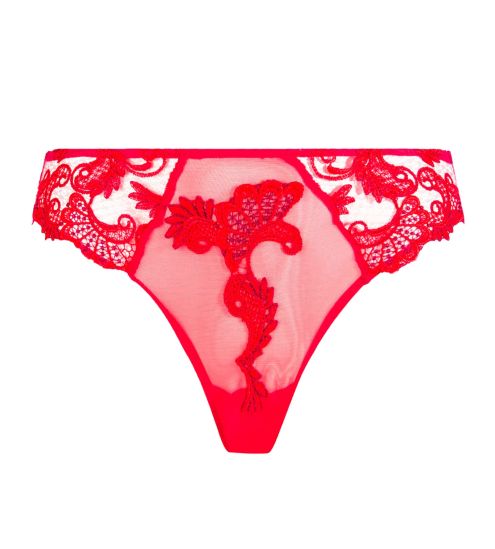 Slip séduction Dressing Floral ROUGE