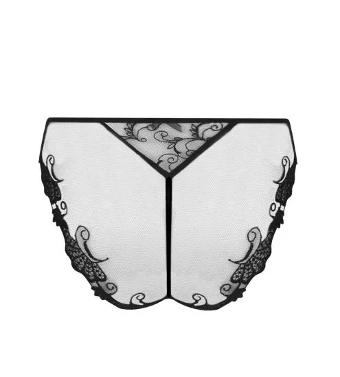 Slip séduction Dressing Floral NOIR