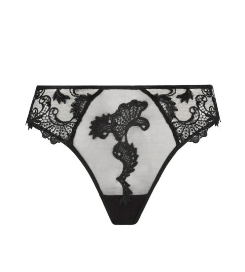 Slip séduction Dressing Floral NOIR