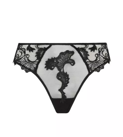 Slip séduction Dressing Floral NOIR